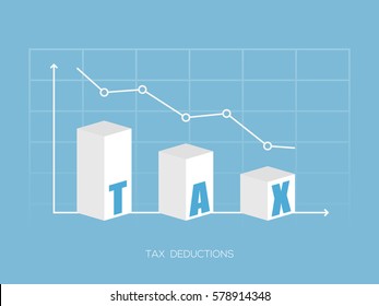 Tax Deductions Concept. Business Concept Illustration.