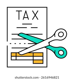 tax deductions line icon vector. tax deductions sign. isolated symbol illustration