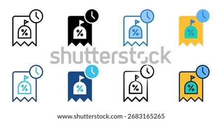 Tax deferred icon set multiple style collection 
