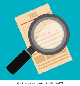 Tax design over blue background, vector illustration.