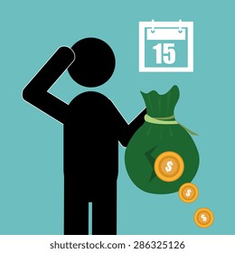 Tax design over blue background ,vector illustration.