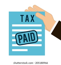 tax design over white background vector illustration