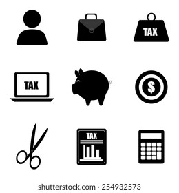 Tax design over white background, vector illustration.