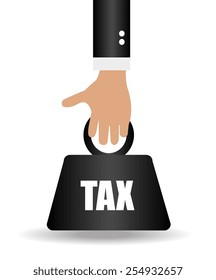 Tax design over white background, vector illustration.