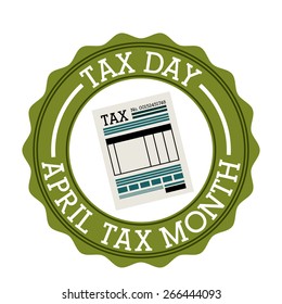 Tax design over white background, vector illustration