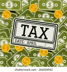 Tax design over white background, vector illustration