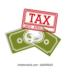 Tax design over white background, vector illustration
