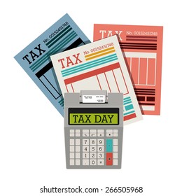 Tax design over white background, vector illustration