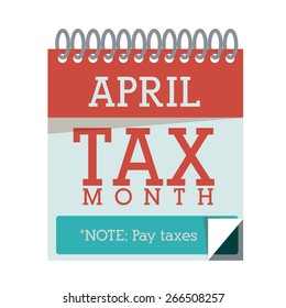 Tax design over white background, vector illustration