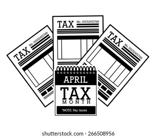 Tax design over white background, vector illustration