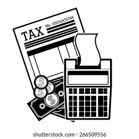 Tax design over white background, vector illustration