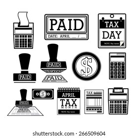 Tax design over white background, vector illustration