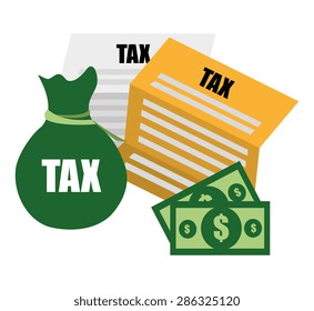 Tax design over white background ,vector illustration.