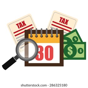 Tax design over white background ,vector illustration.