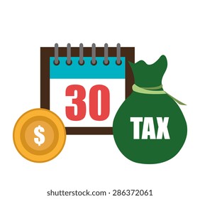 Tax design over white background ,vector illustration.