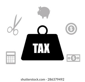 Tax design over white background ,vector illustration.