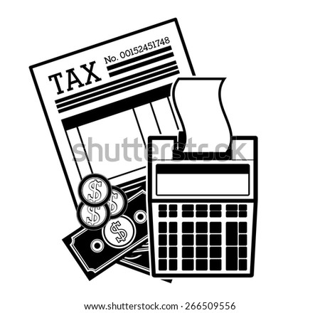 Tax design over white background, vector illustration