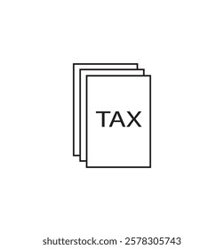 tax document files icon vector. tax form papers