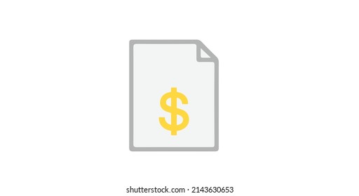 Tax Document, Finance document concept flat design vector icon. Vector illustration eps10. 