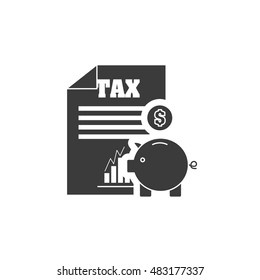 tax document with finance icon vector illustration design