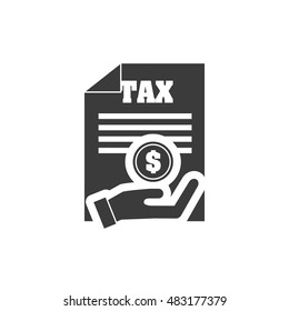 tax document with finance icon vector illustration design