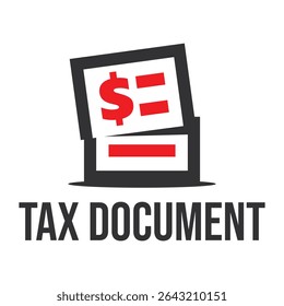Documento fiscal Diseño de logotipo minimalista plano
