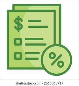 Tax Document Icon Element For Design