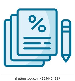 Tax Document Icon Element For Design