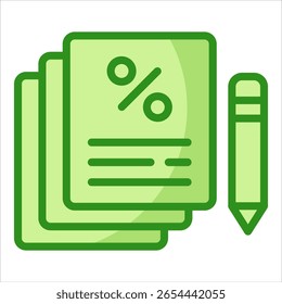 Elemento De Icono De Documento De Impuestos Para Diseño