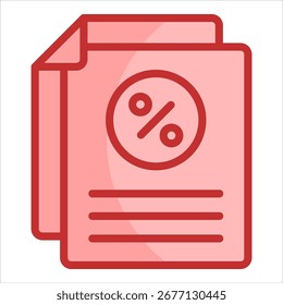 Tax Document Icon Element For Design