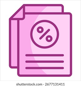 Elemento De Icono De Documento De Impuestos Para Diseño
