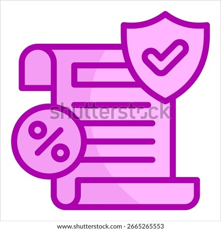 Tax Document Icon Element For Design