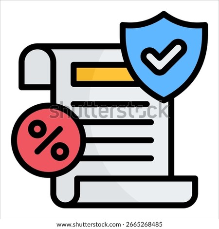 Tax Document Icon Element For Design