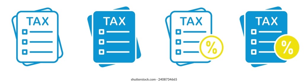 Tax document icon. Invoice icon, vector illustration