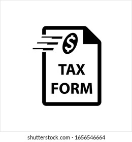 Tax Document Icon, Tax Payment Concept Vector Art Illustration