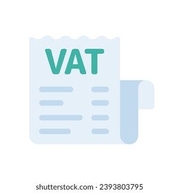 Tax document icon. VAT discount. Purchase tax charge. Vector Illustration.