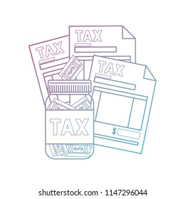 tax document with jar money