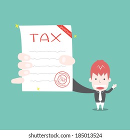 Tax Documentvector Cartoon Business Stock Vector (Royalty Free ...