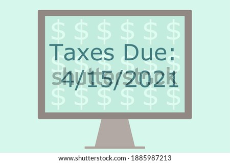 Tax due date reminder. Flat illustration vector