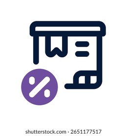 tax duotone icon. Sleek and modern vector icon for websites, mobile apps, marketing materials, and corporate design. Fully scalable and ready to use.