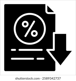 Tax Efficiency Icon Element For Design