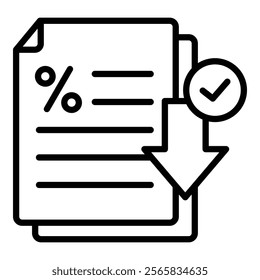 Tax Efficient Icon Element For Design