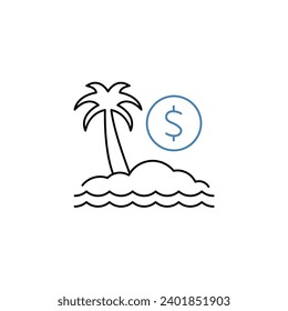 tax evasion concept line icon. Simple element illustration. tax evasion concept outline symbol design.
