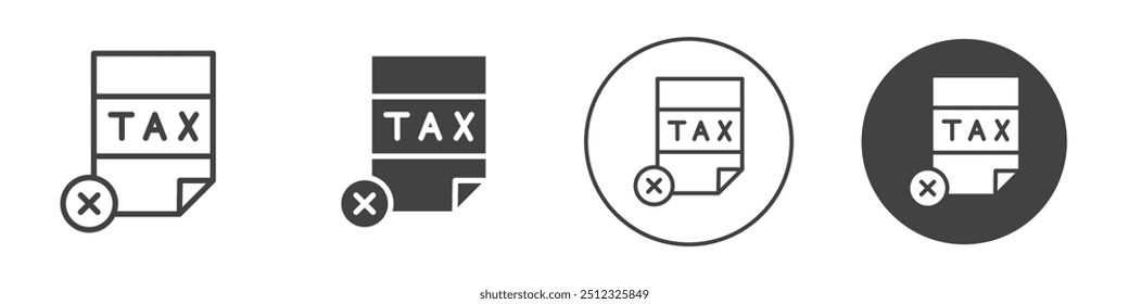 Tax Exempt icon Vector logo outline