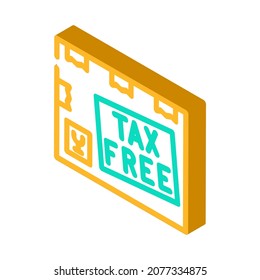 tax exemption isometric icon vector. tax exemption sign. isolated symbol illustration