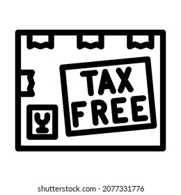 tax exemption line icon vector. tax exemption sign. isolated contour symbol black illustration