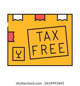 tax exemption line icon vector. tax exemption sign. isolated symbol illustration