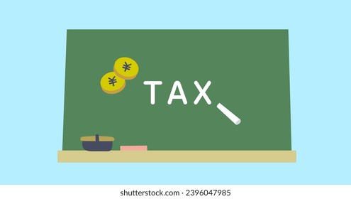 tax, eye-catching image, background, simple, cute