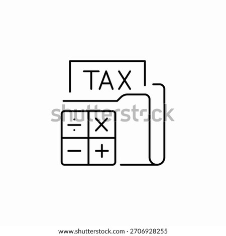 tax file calculation icon sign vector