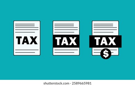 Tax file icon design vector illustration for use.